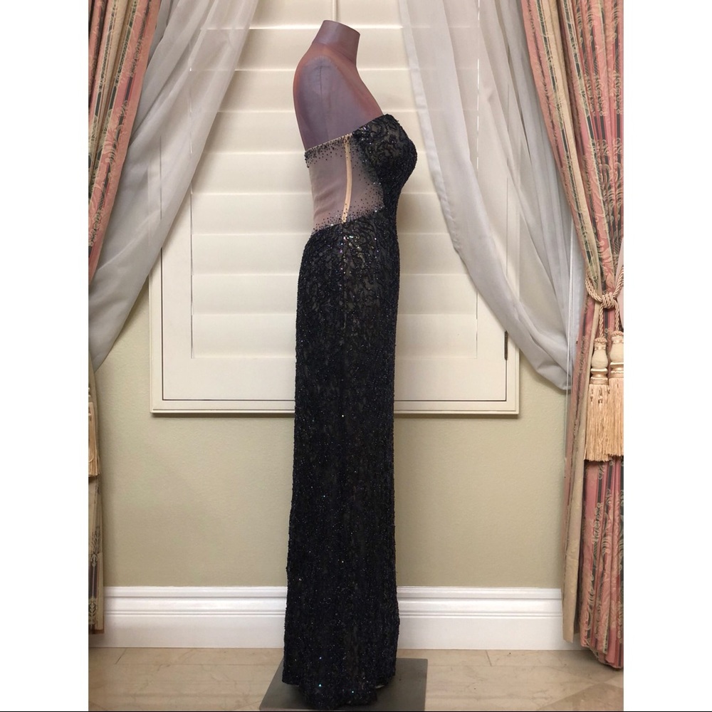 LA FEMME STRAPLESS EVENING GOWN - Picture 3 of 4